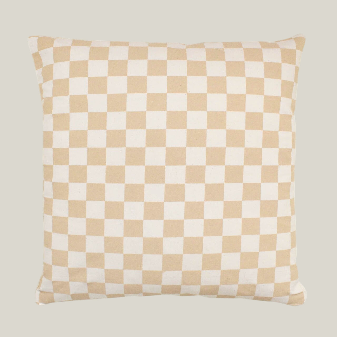 Checkered Canvas Pillow Cover