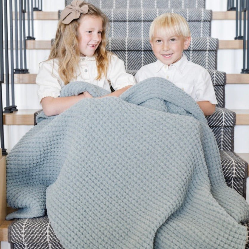 WAFFLE KNIT TODDLER BLANKETS